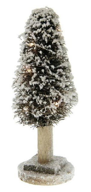 Arbol Ratan Nevado con Luces 10x30Hcm