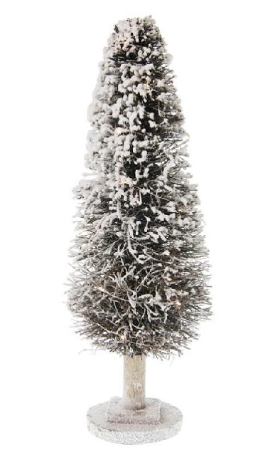 Arbol Ratan Nevado con Luces Grande 15x50Hcm