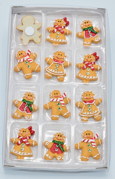 Pick Galletas Navidad con Adhesivo 3.5cm (x12uds)