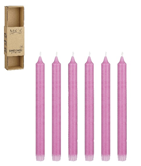 Vela Candelabro Rosa 2,2x25Hcm "CC6"