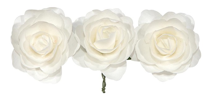 Ramillete Rosas Blanca 3.5cm "T12"