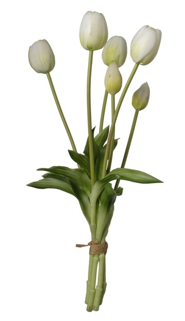 Ramo Artificial Tulipan Blanco 39cm