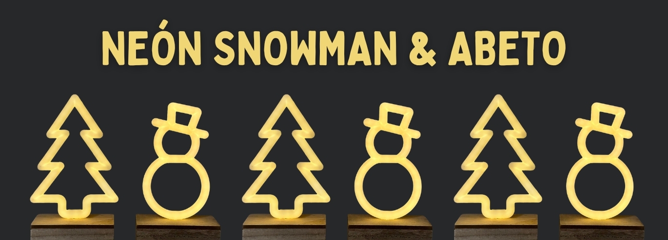 NEON ABETO Y SNOWMAN