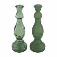 Candelabro Vidrio Verde 10,5x30Hcm