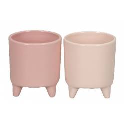 Maceta Ceramica Pies Rosa 8,5x9Hcm "T6"