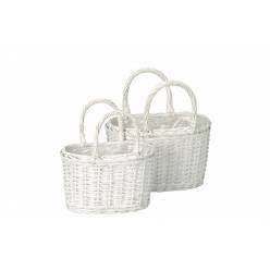 Cesta Willow Blanca (Set 2uds)