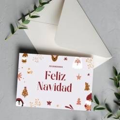 Tarjeta Feliz Navidad + Sobre (x50uds)