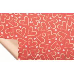 Bobina Kraft Love Heart Rojo 80x40m